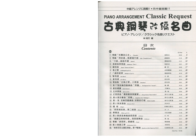M362 日本DOREMI CD 乐谱 古典钢琴改编名曲